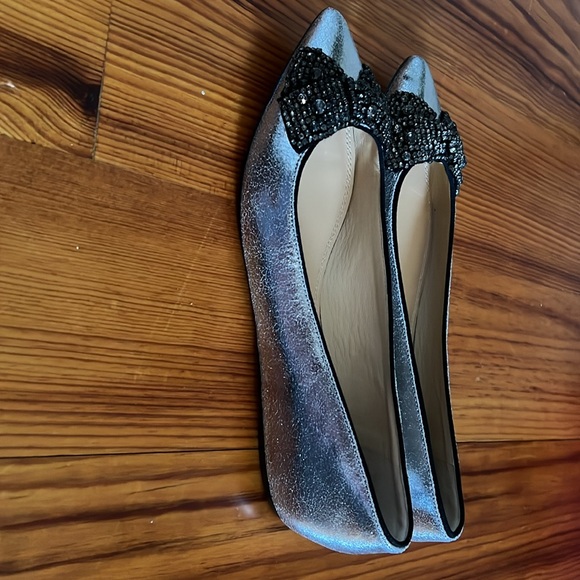 NWOB TORY BURCH VANESSA CRYSTAL BOW FLATS. SIZE 10 - Picture 3 of 5